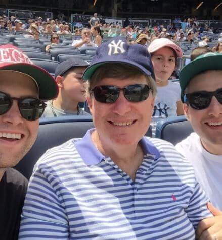 Daniel A. Jost with his sons Colin Jost and Casey Jost.